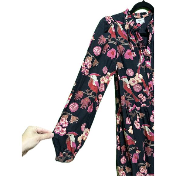 Olivia James The Label Lydia Dress Vintage Bird Black Maxi Dress Size XS - Picture 7 of 11